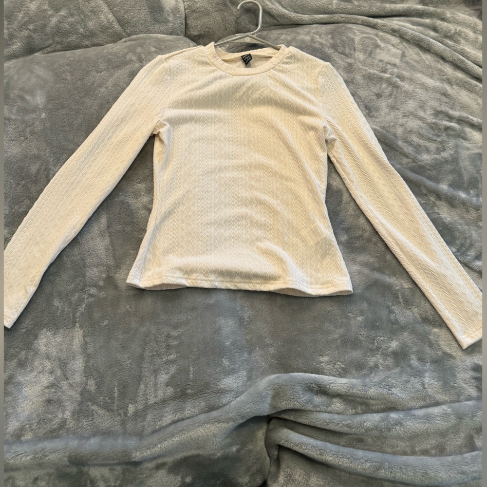 SHEIN Solid Cable Knit Long sleeve